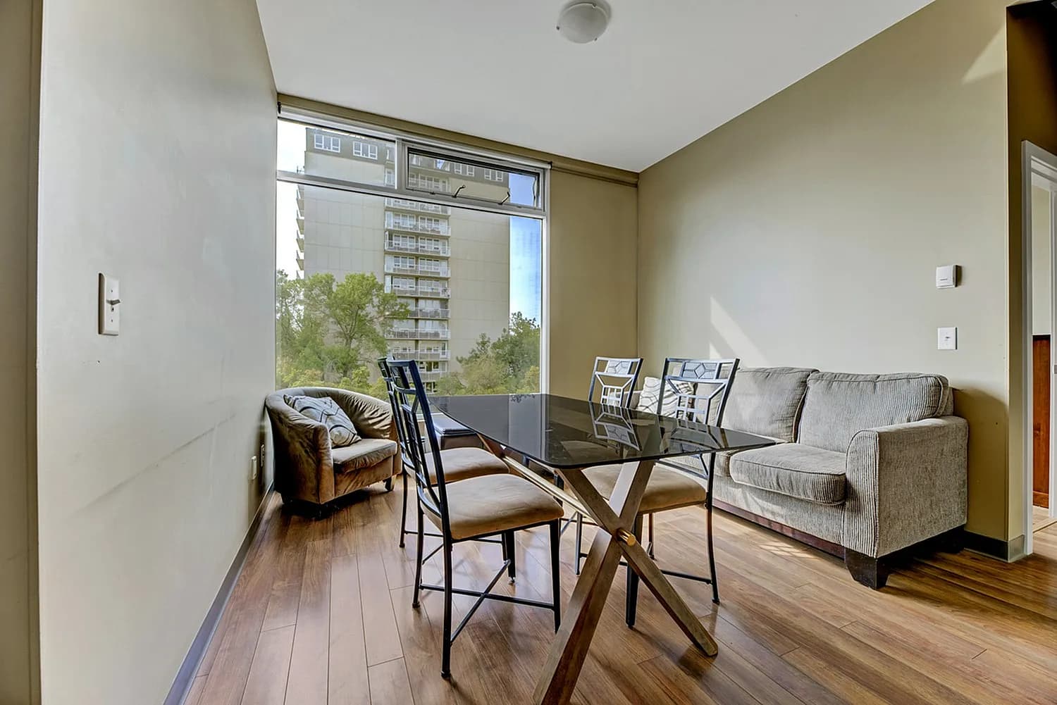 Living room with comfortable furnishings