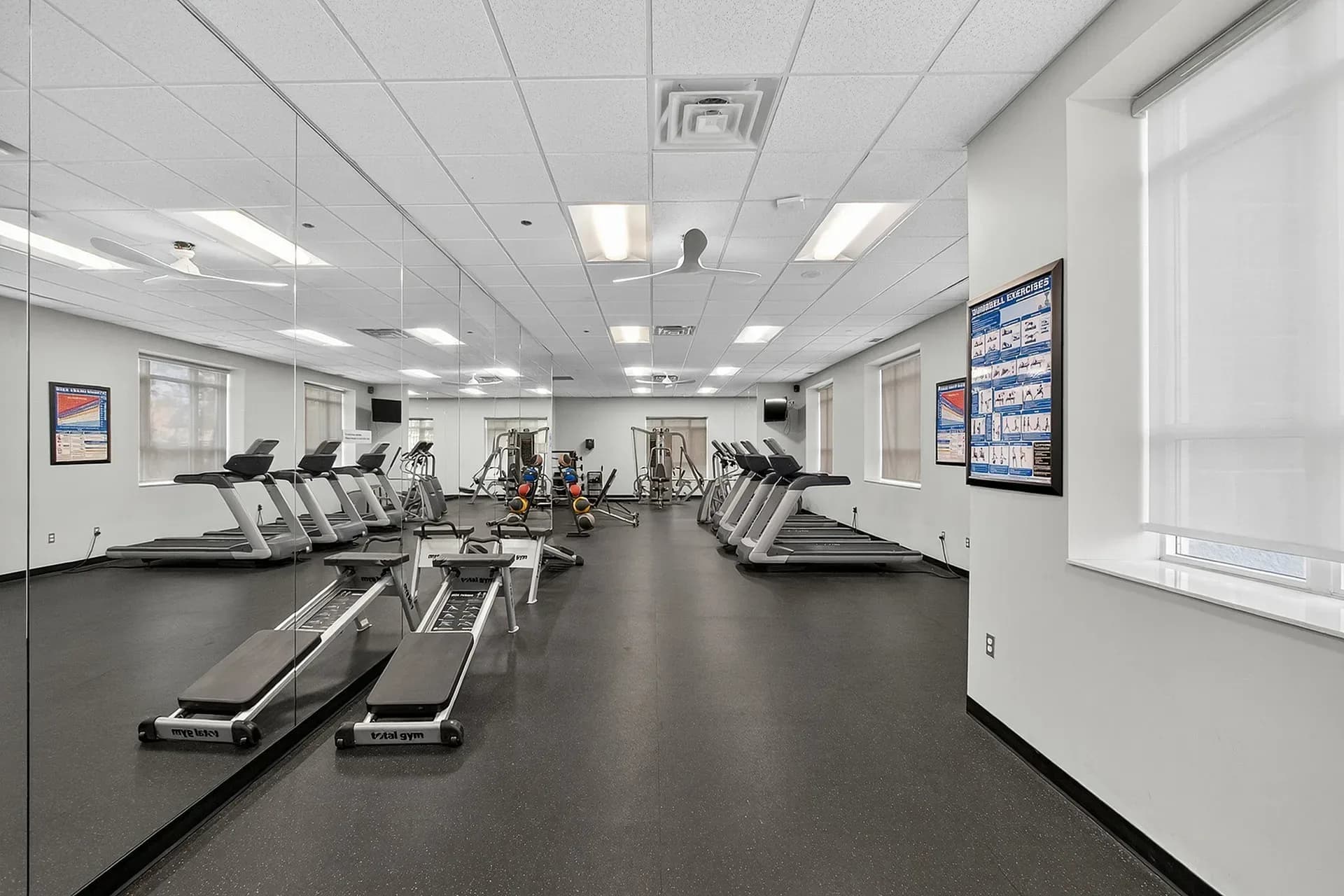 Fitness centre with cardio and strength equipment