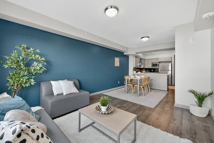 Modern living room with stylish seating