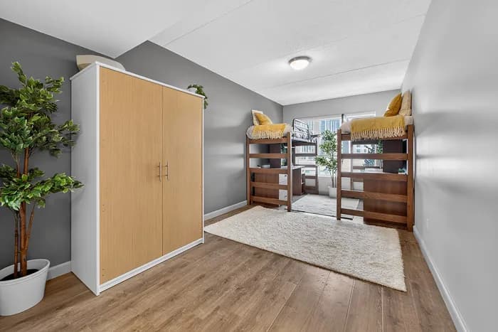 Modern bedroom with loft beds