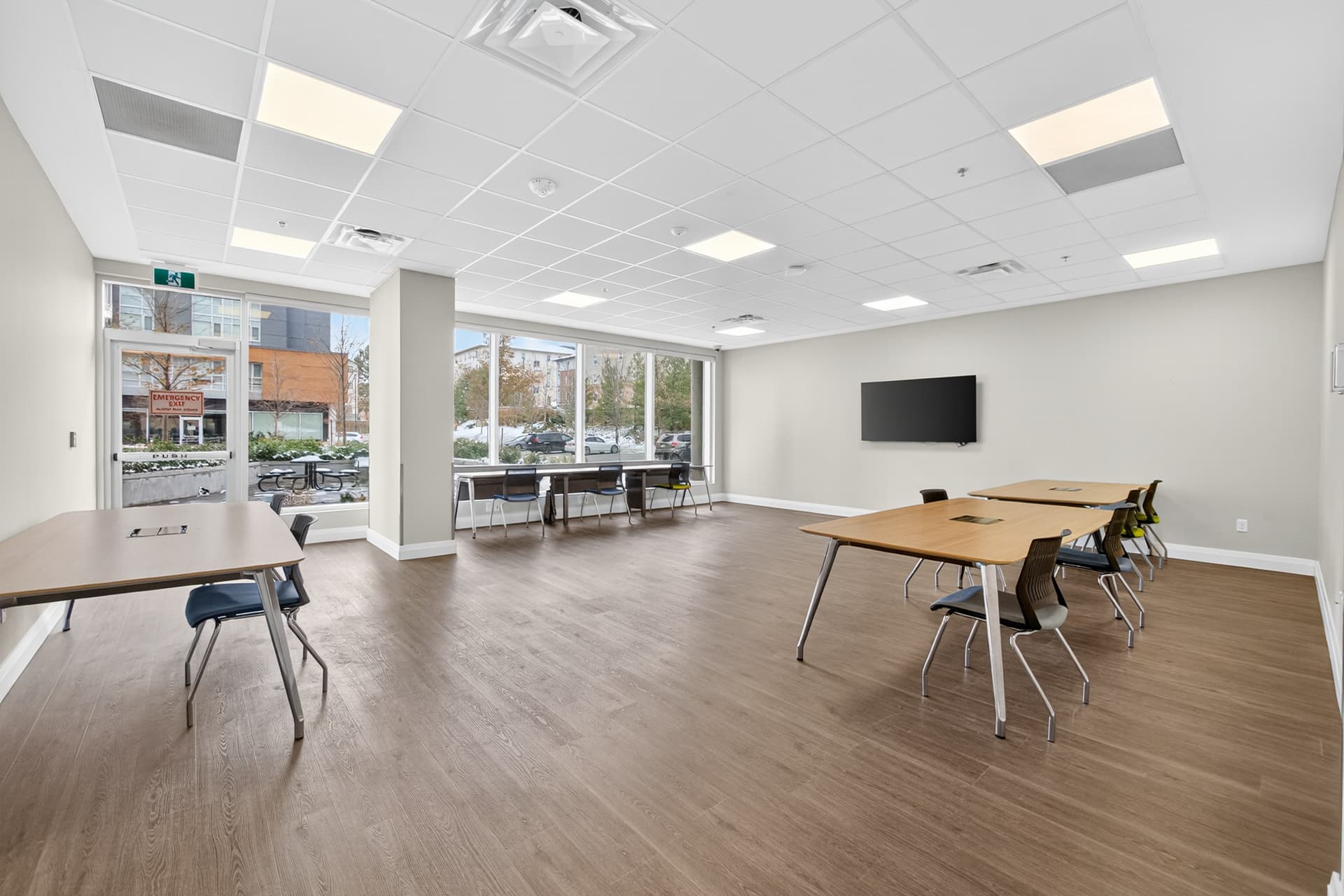 Study lounge with modern furnishings