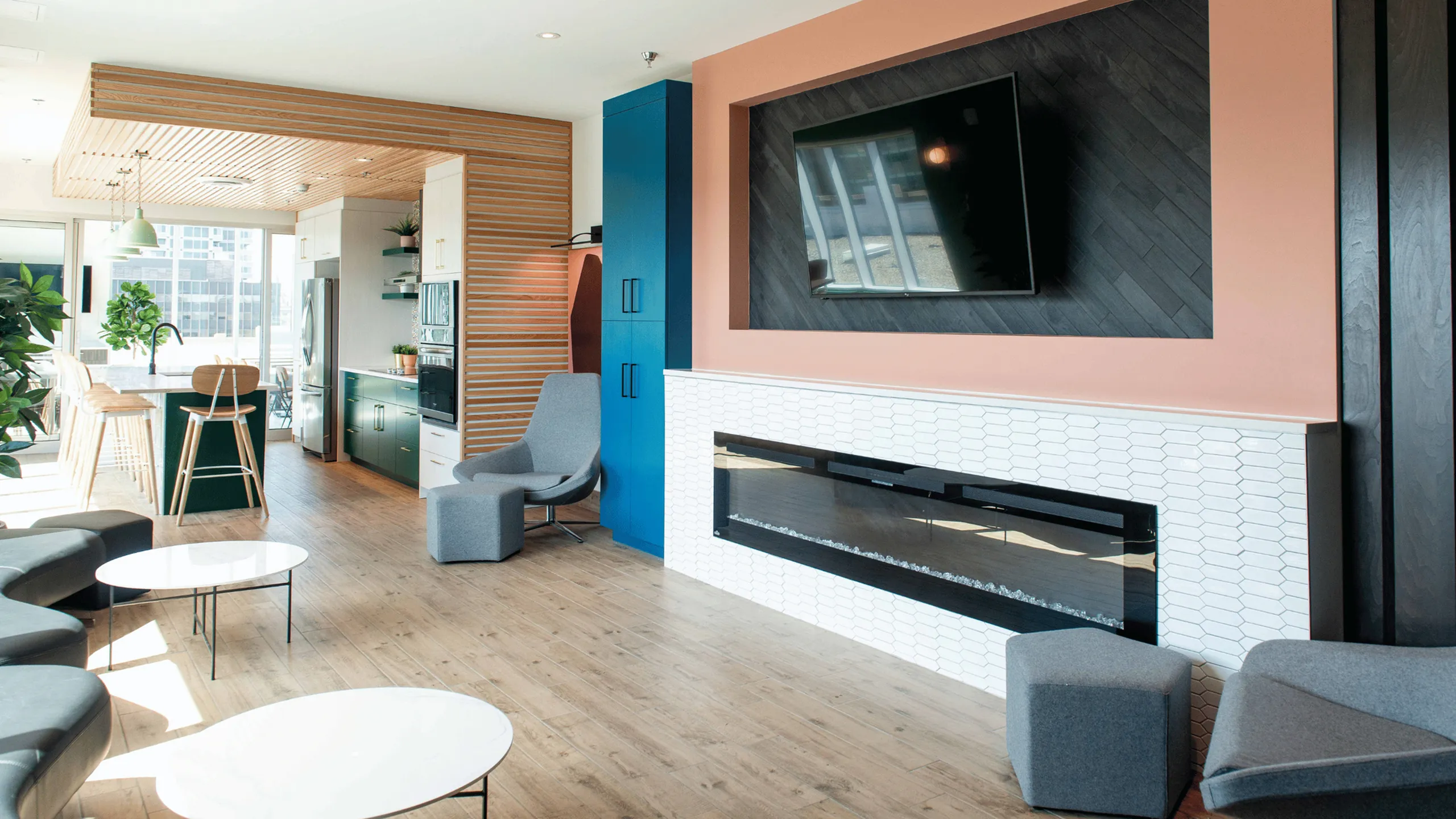 Modern secure lobby at Theo Ottawa